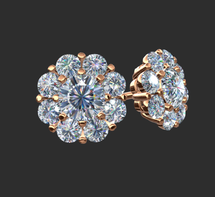 Earrings 1579 | 3d print model