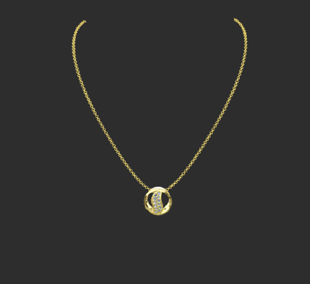 Pendant & Necklace 1607 | 3d print model