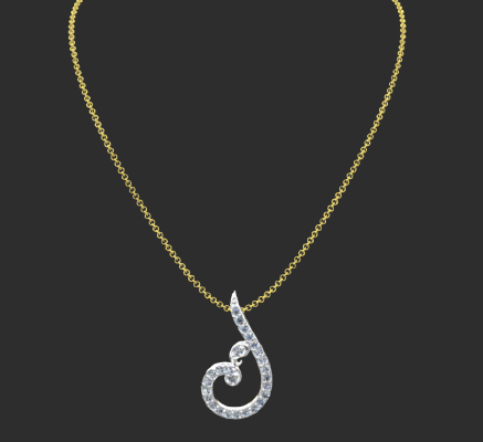 Pendant & Necklace 1610 | 3d print model