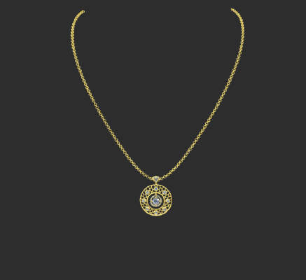 Pendant & Necklace 1615 | 3d print model