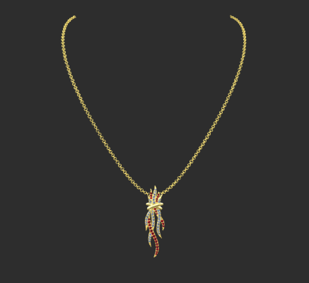 Pendant & Necklace 1620 | 3d print model