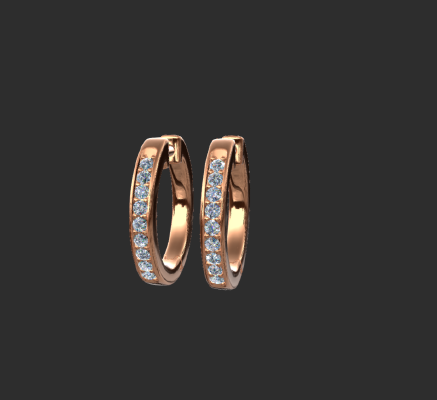 Earrings 1623 | 3d print model