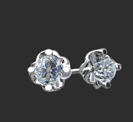 Earrings 1630 | 3d print model