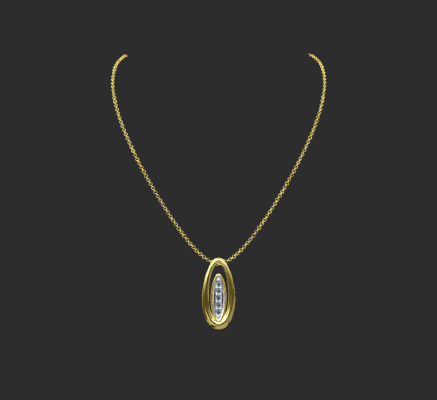 Pendant & Necklace 1631 | 3d print model