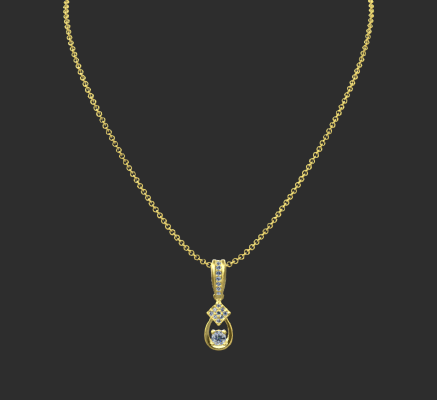 Pendant & Necklace 1632 | 3d print model