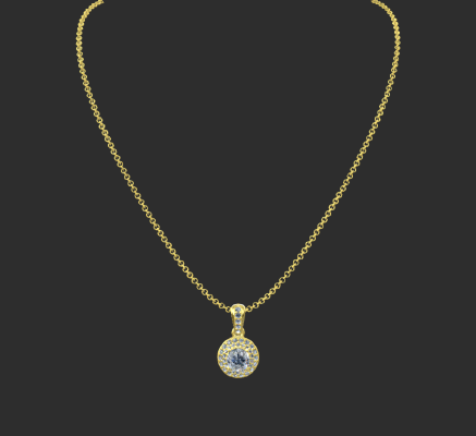 Pendant & Necklace 1633 | 3d print model