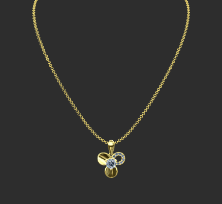 Pendant & Necklace 1642 | 3d print model