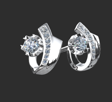 Earrings 1644 | 3d print model
