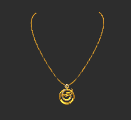 Pendant & Necklace 1647 | 3d print model