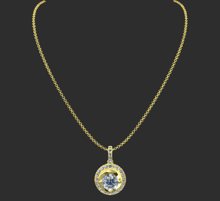 Pendant & Necklace 1652 | 3d print model