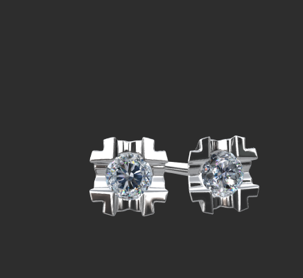Earrings 1655 | 3d print model