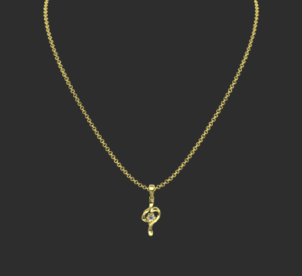 Pendant & Necklace 1660 | 3d print model