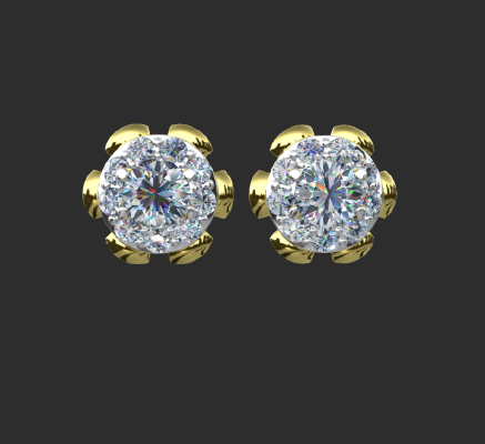 Earrings 1661 | 3d print model