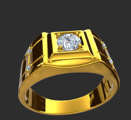 Men rings 1676 | 3d print model