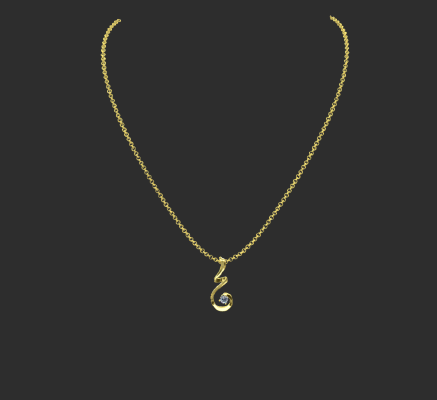 Pendant & Necklace 1679 | 3d print model