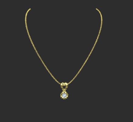 Pendant & Necklace 1686 | 3d print model