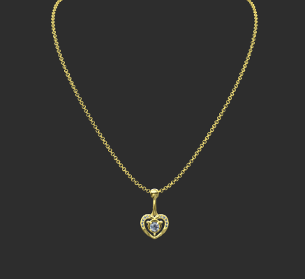 Pendant & Necklace 1706 | 3d print model
