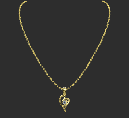 Pendant & Necklace 1710 | 3d print model