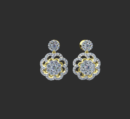 Earrings 1714 | 3d print model