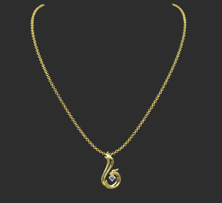 Pendant & Necklace 1722 | 3d print model