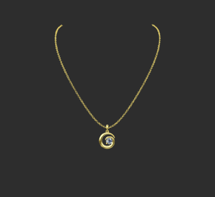 Pendant & Necklace 1726 | 3d print model