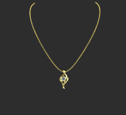 Pendant & Necklace 1727 | 3d print model