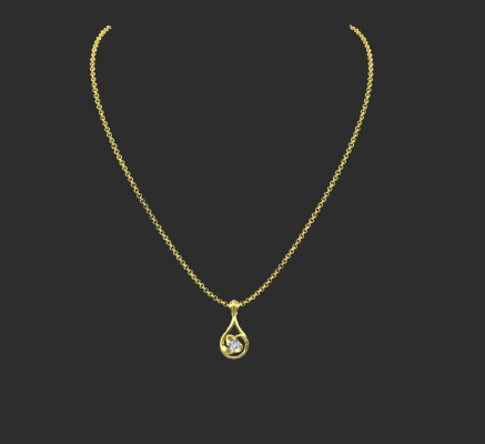 Pendant & Necklace 1730 | 3d print model