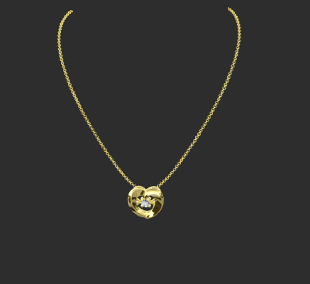 Pendant & Necklace 1731 | 3d print model