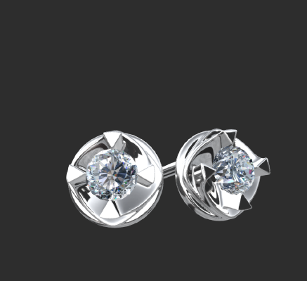 Earrings 1733 | 3d print model