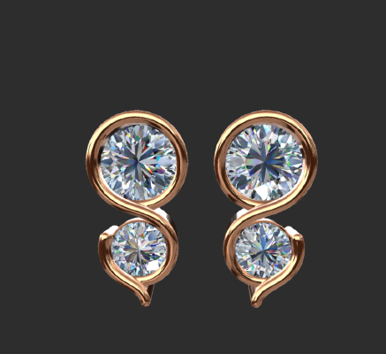 Earrings 1734 | 3d print model
