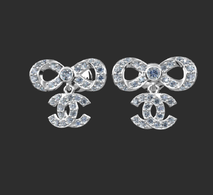 Earrings 1739 | 3d print model