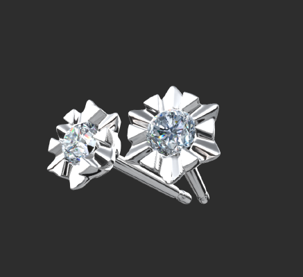 Earrings 1745 | 3d print model