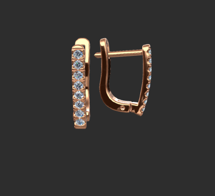 Earrings 1752 | 3d print model