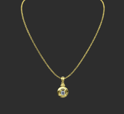 Pendant & Necklace 1757 | 3d print model