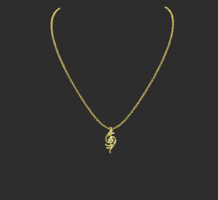 Pendant & Necklace 1760 | 3d print model