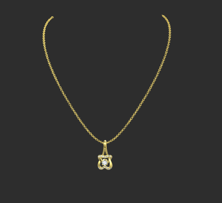 Pendant & Necklace 1804 | 3d print model