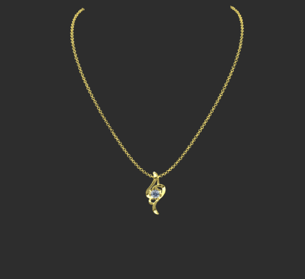 Pendant & Necklace 1809 | 3d print model