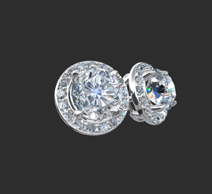 Earrings 1814 | 3d print model