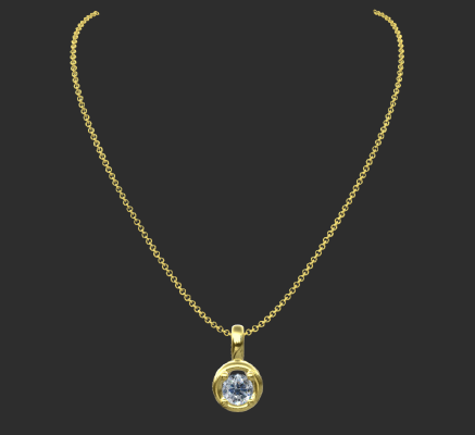 Pendant & Necklace 1823 | 3d print model