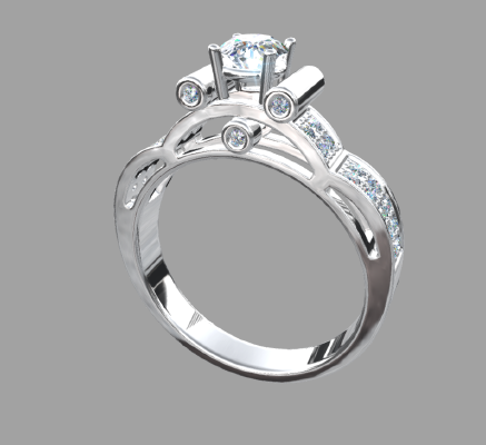 Women rings 1824 | 3d print model