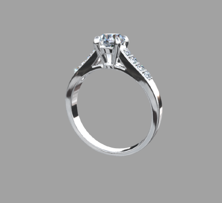 Women rings 1825 | 3d print model