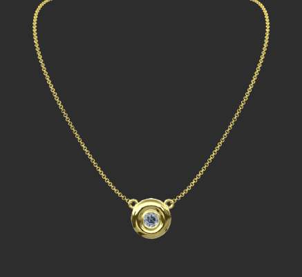 Pendant & Necklace 1833 | 3d print model