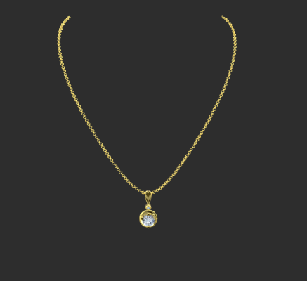 Pendant & Necklace 1841 | 3d print model