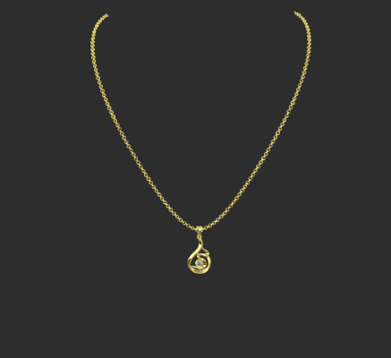 Pendant & Necklace 1843 | 3d print model