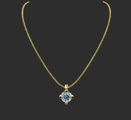 Pendant & Necklace 1845 | 3d print model