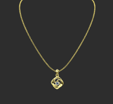 Pendant & Necklace 1855 | 3d print model