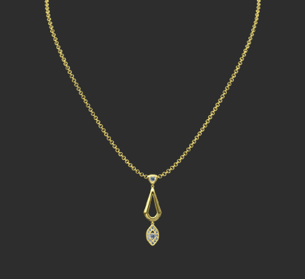 Pendant & Necklace 1859 | 3d print model