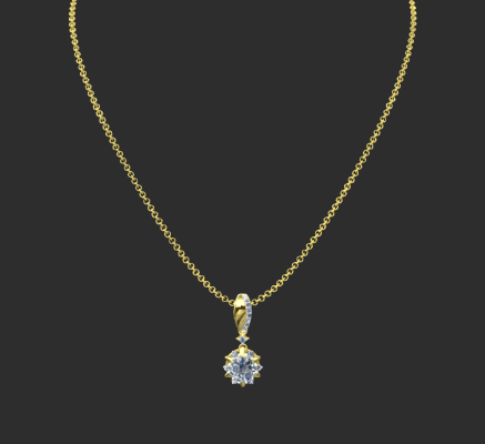 Pendant & Necklace 1865 | 3d print model