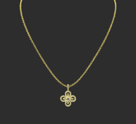Pendant & Necklace 1874 | 3d print model
