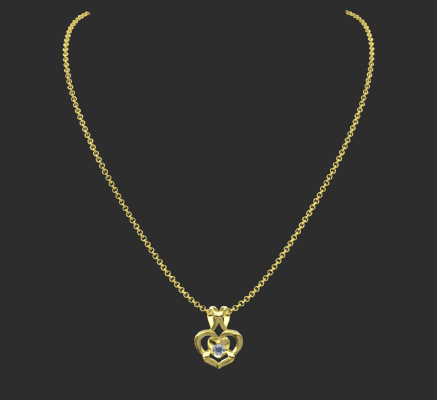 Pendant & Necklace 1955 | 3d print model